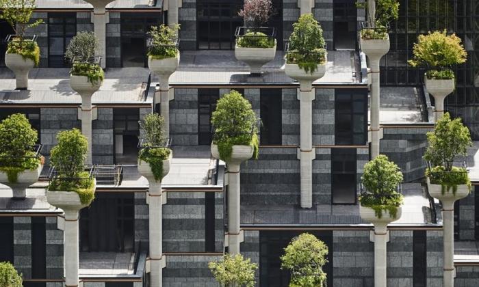 De staande tuinen van Shanghai